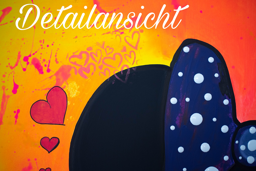 Miniaturbild: Acrylbild "Minnie loves you too" Unikat Neu