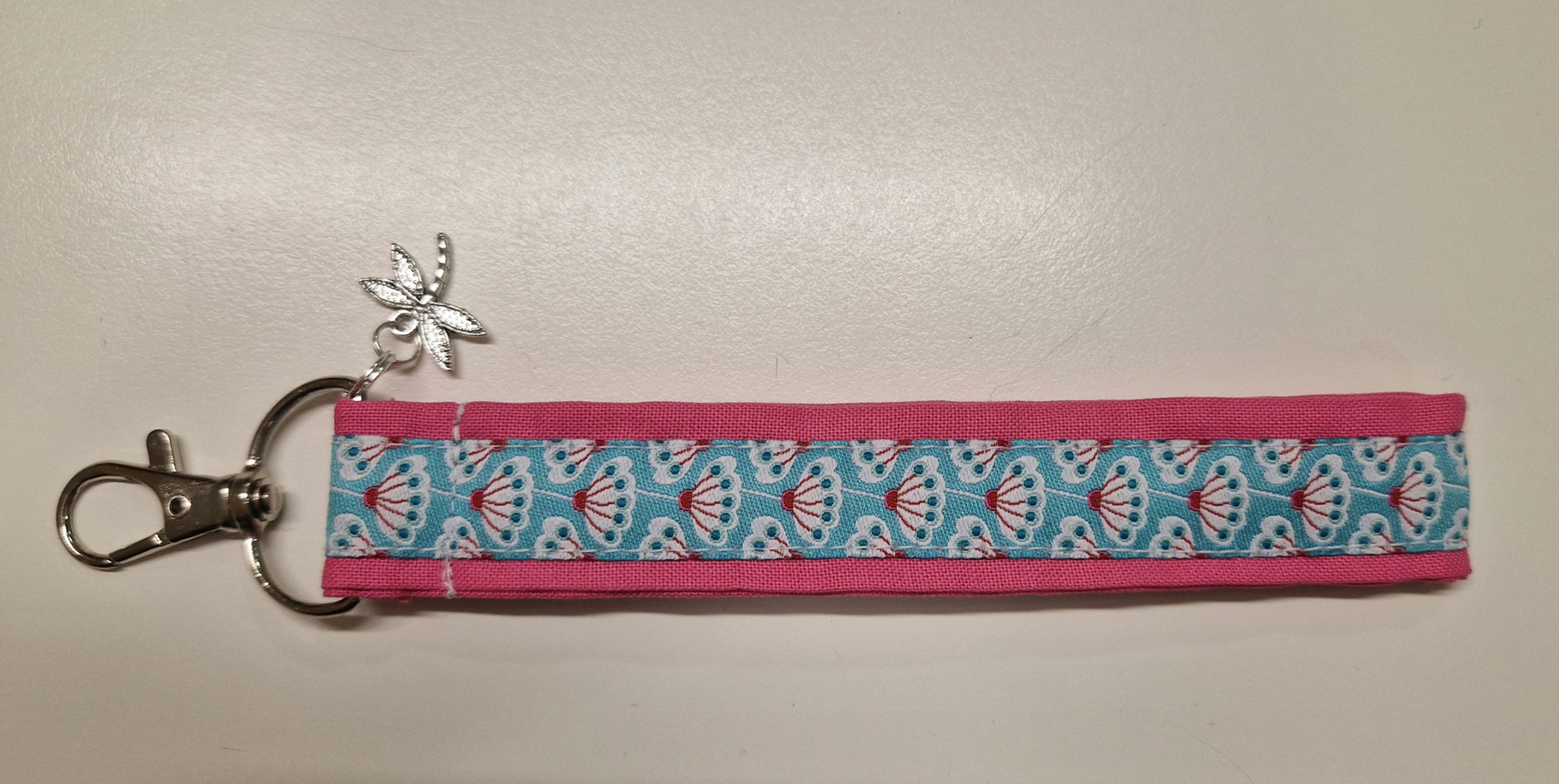 Schlüsselband pink Blume