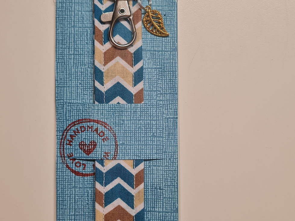 Miniaturbild: Schlüsselband handmade braun türkis