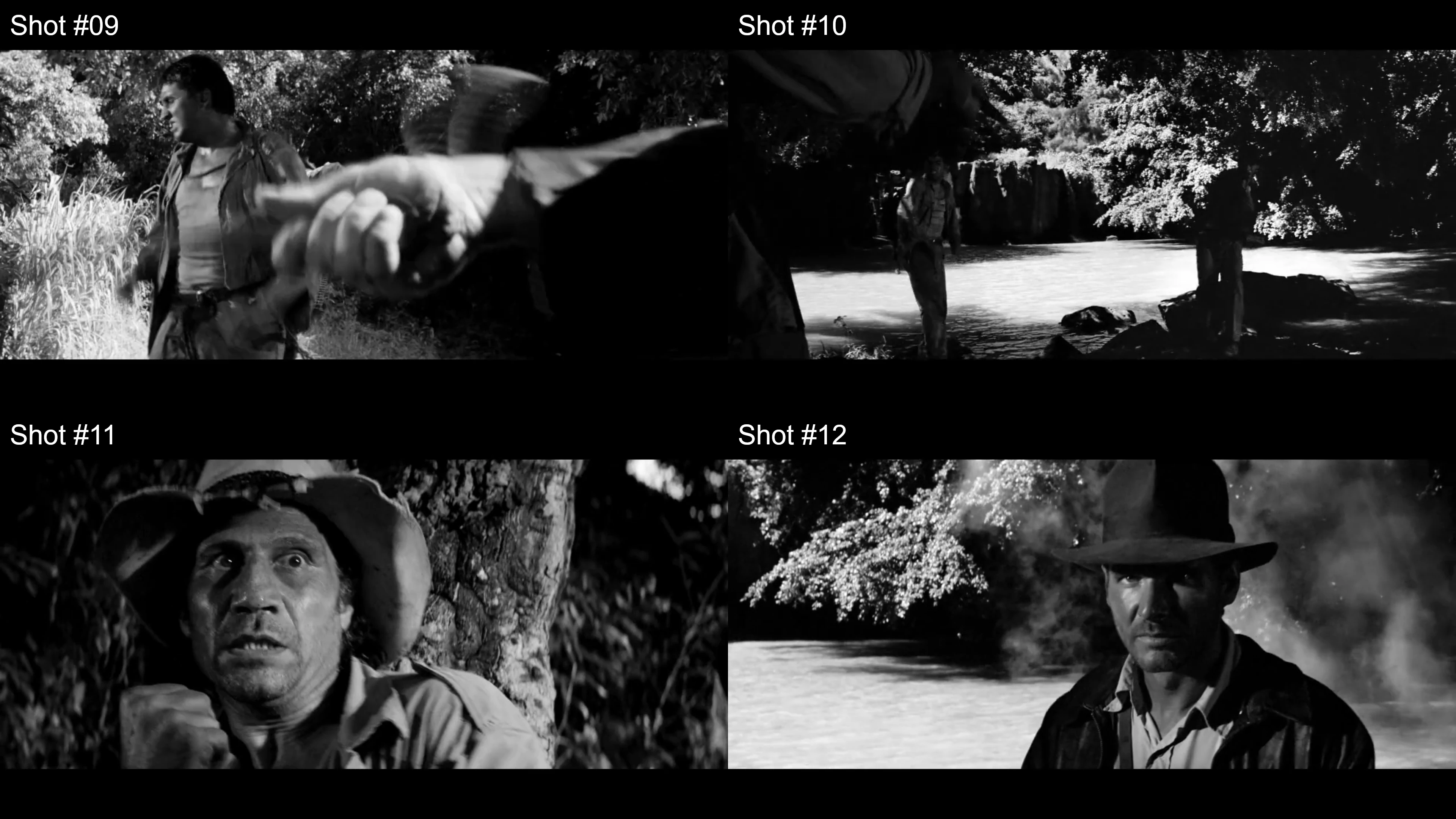 Shots 9 to 12 from Raiders of the Lost Ark (1981)