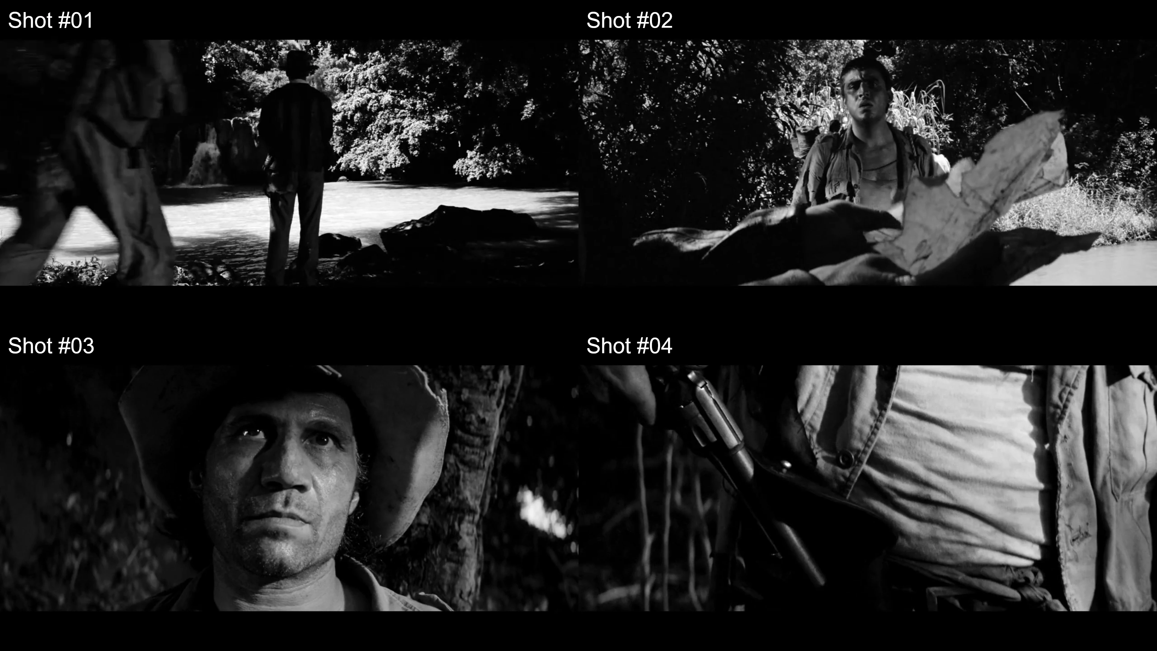 Shots 1 to 4 from Raiders of the Lost Ark (1981)