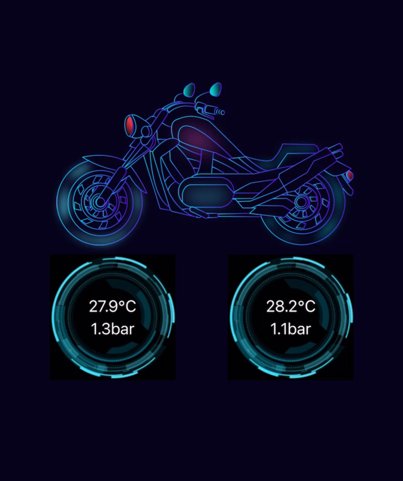 Tyre pressure tracking kit