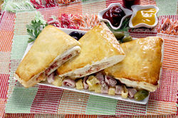 Pizza Folhada Presunto e Queijo