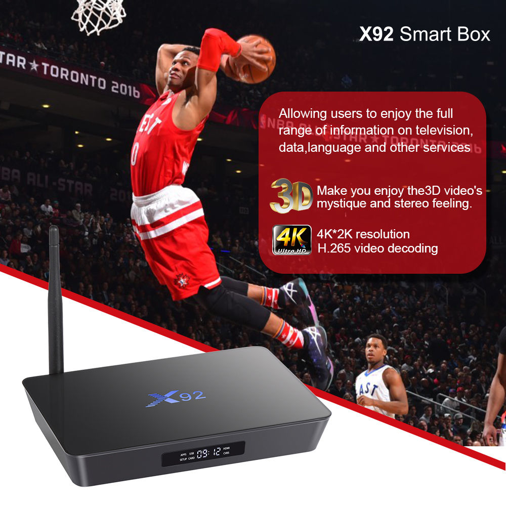 BEST HD Europe Smart Android 6.0 TV Set Top Box Amlogic S912 3G 32G H.265 4K