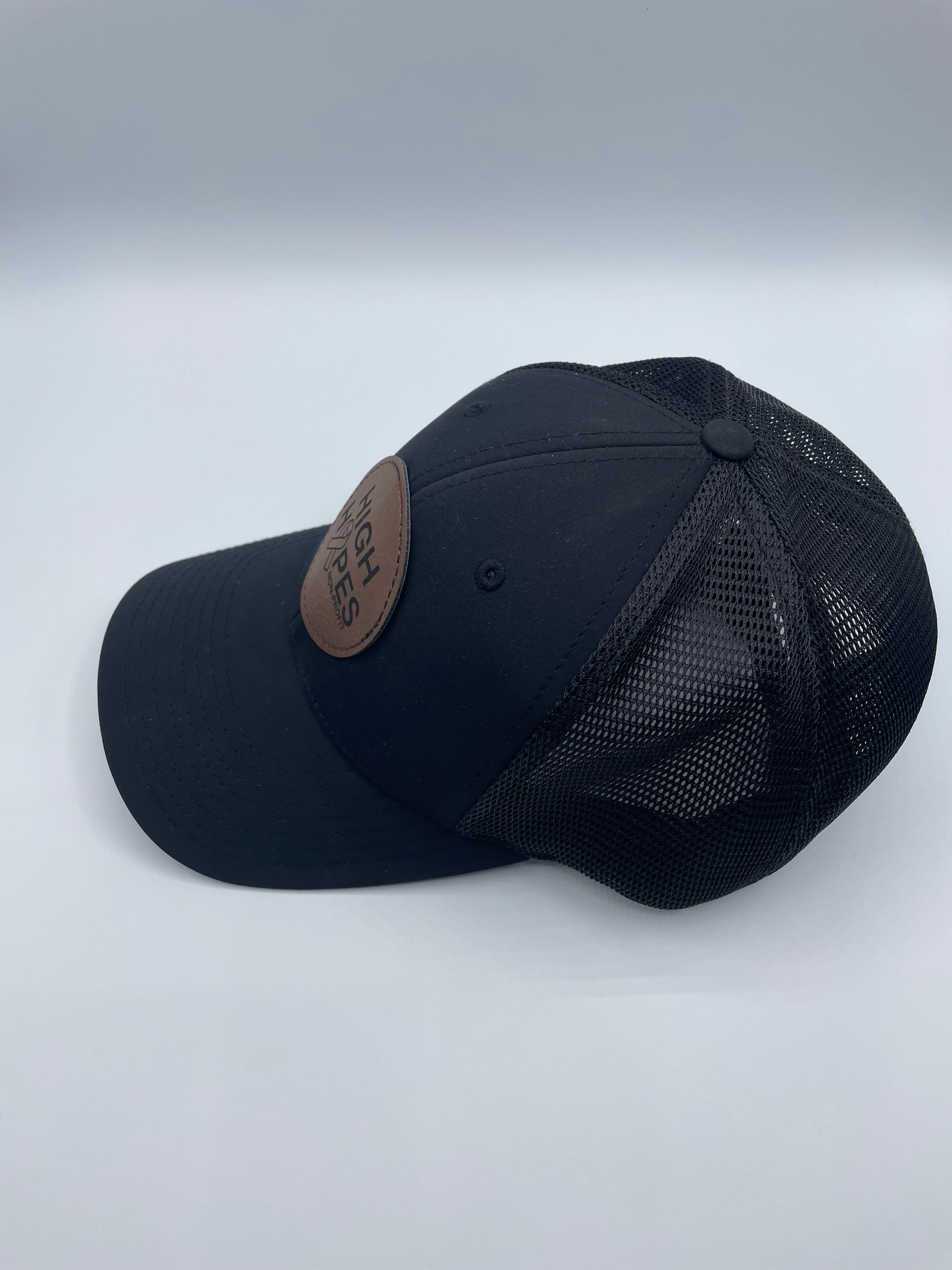 Adjustable Flex Fit Snap Back Hat with Leather Patch