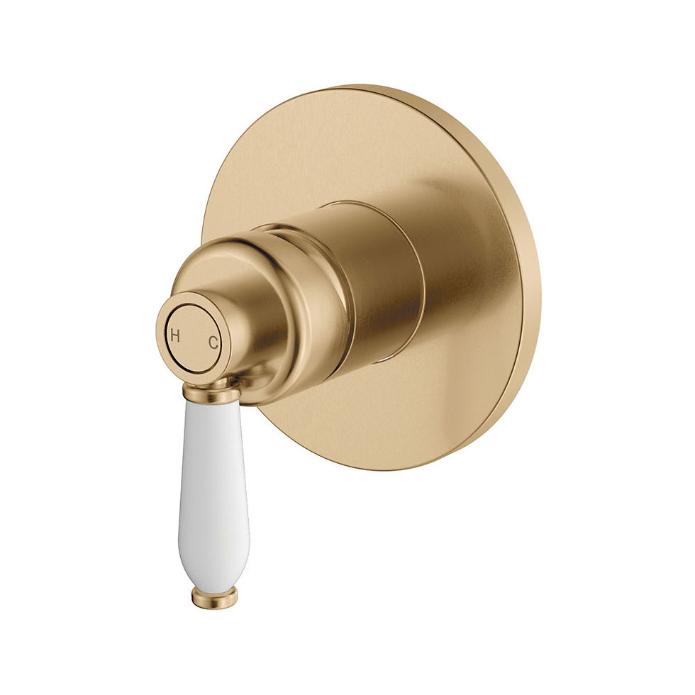 Fienza Eleanor Wall Mixer, Urban Brass/Ceramic