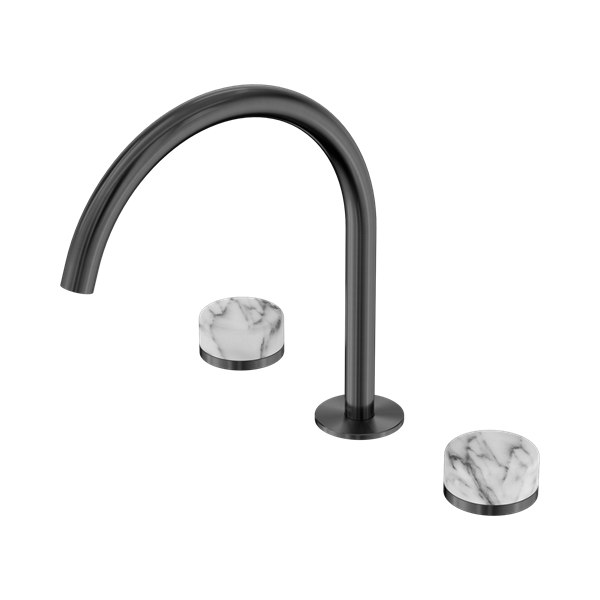 Thumbnail: Nero Serenity Bath/Sink Set Arc Spout, Arabescato Corchia