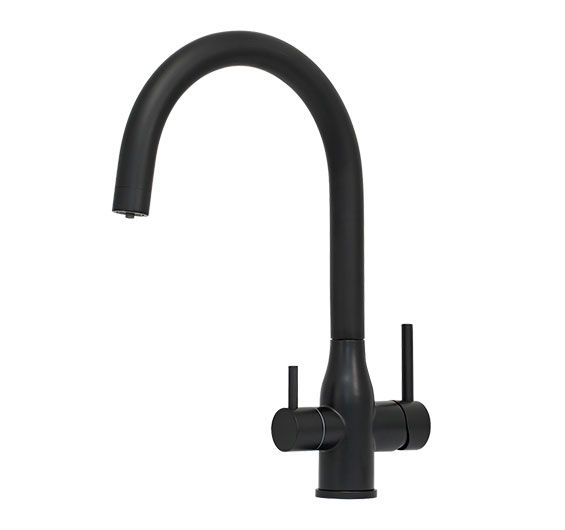 Puretec Gooseneck Elite 3 Way Mixer - Matte Black