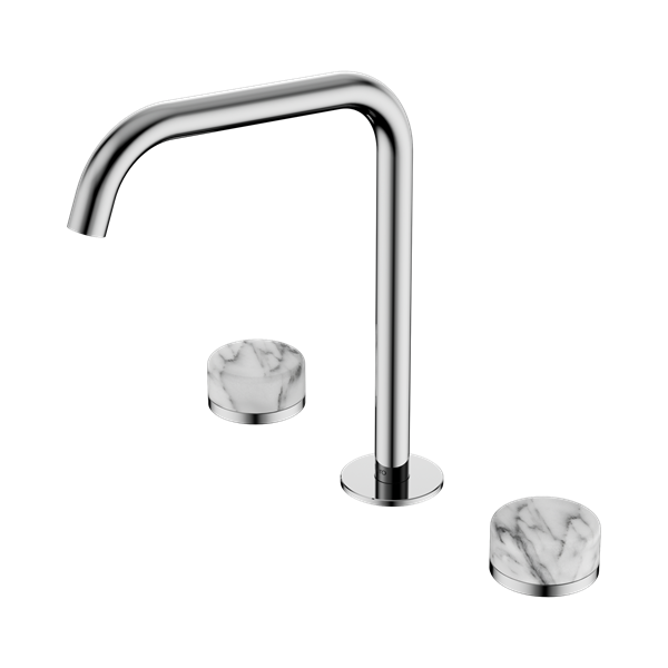 Thumbnail: Nero Serenity Bath/Sink Set Edge Spout, Arabescato Corchia