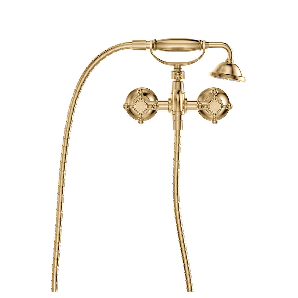 Thumbnail: Fienza Lillian Cross Exposed Bath Tap Set, Urban Brass