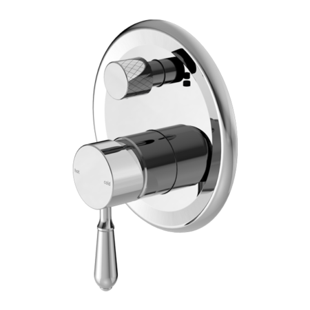 Thumbnail: Nero York Wall Mixer with Diverter - Chrome