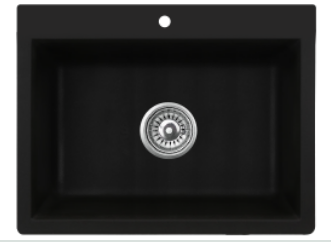 Interchange 610 Single Bowl Sink, Tap Landing