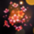 many orange and pink cherry blossom spray tattoo style on a dark ombre background_edited.j