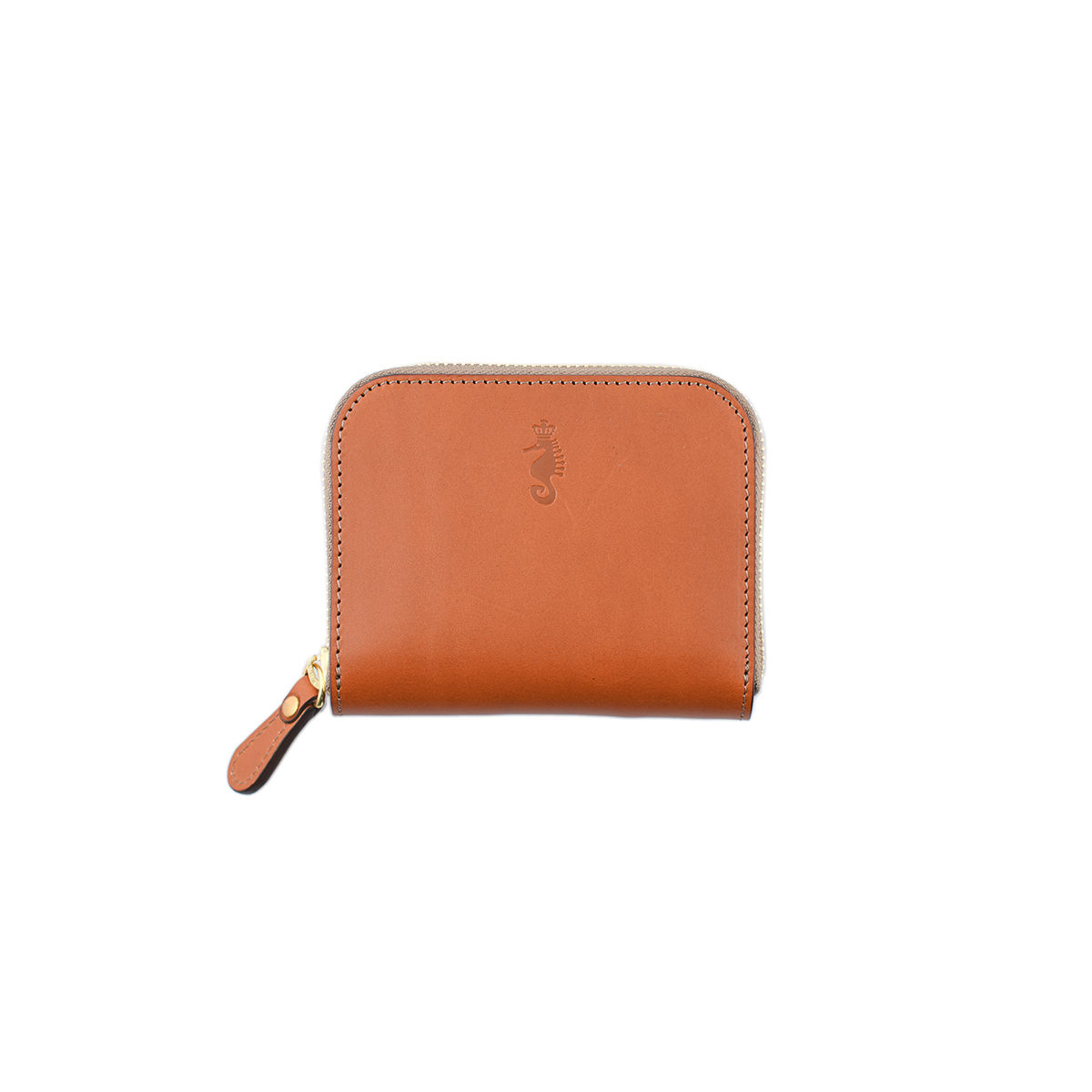 Round zipper wallet S / Classic Brown