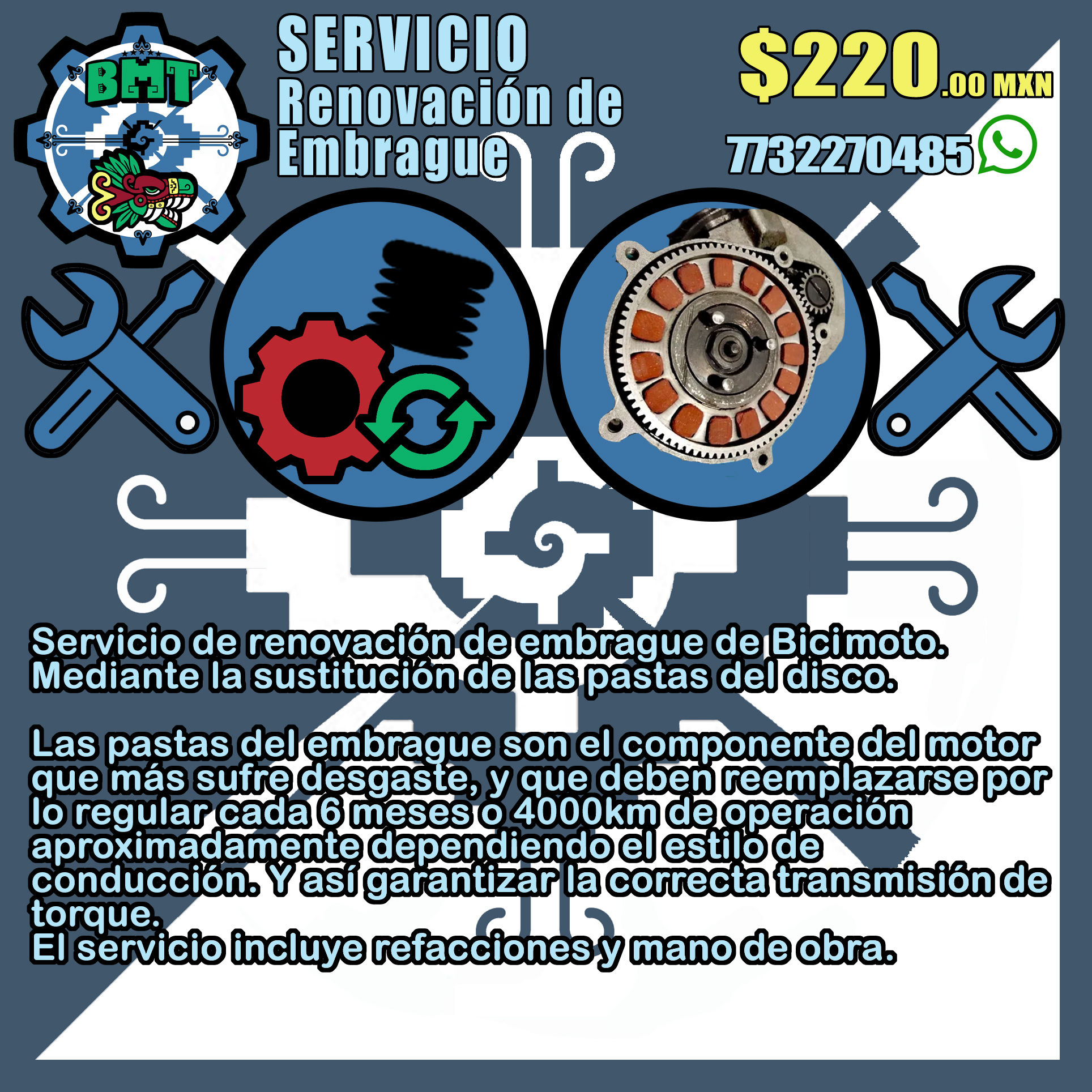 SERVICIO.  RENOVACION DE EMBRAGUE