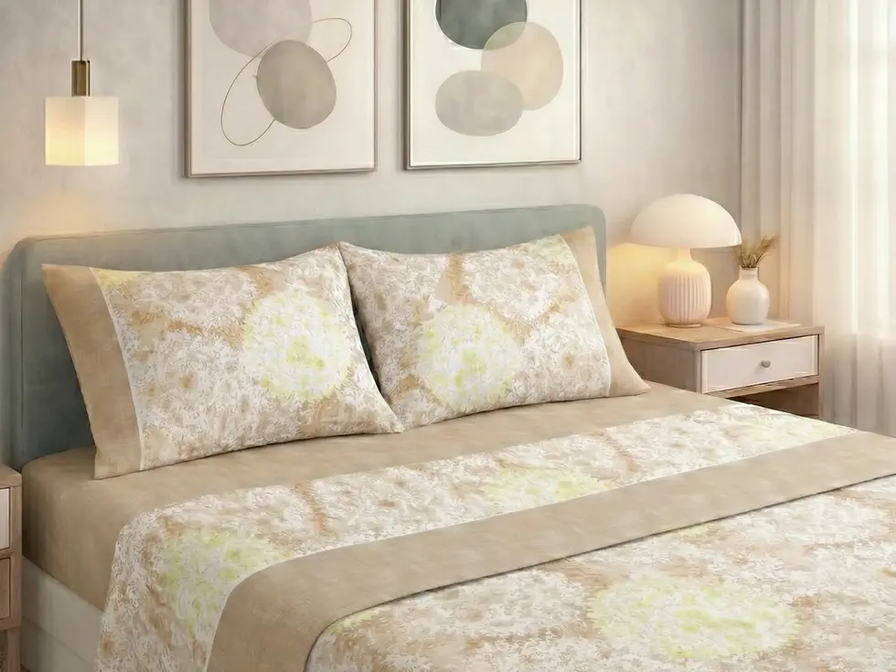 Transforme o seu quarto num refúgio de tranquilidade com o nosso Jogo de Cama da coleção Nature. Confecionado em 100% algodão