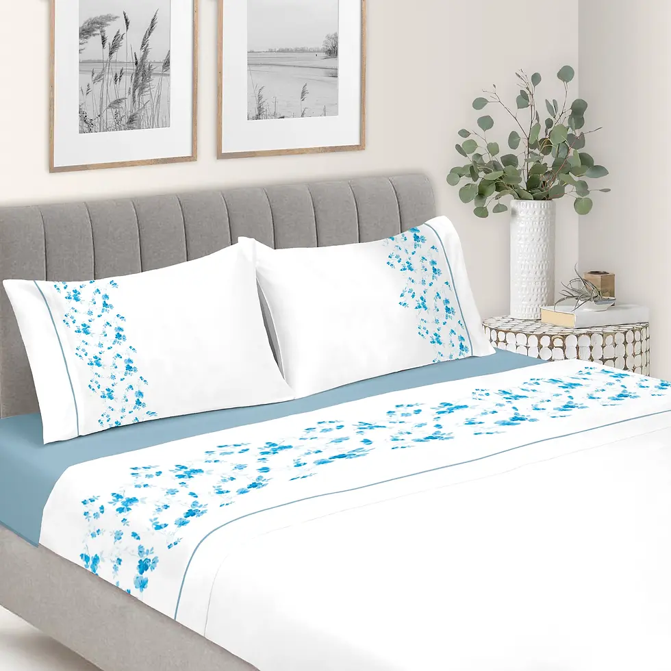 Transforme o seu quarto num refúgio de tranquilidade com o nosso Jogo de Cama da coleção Nature. Confecionado em 100% algodão