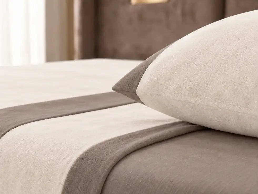 Desfrute de noites mais quentes com a suavidade do Jogo de Cama Coralina e a elegância do acabamento Jacquard. Um conjunto