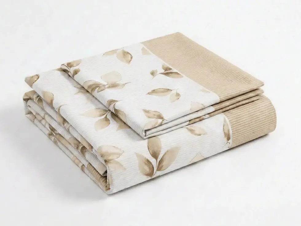Transforme o seu quarto num refúgio de tranquilidade com o nosso Jogo de Cama da coleção Nature. Confecionado em 100% algodão
