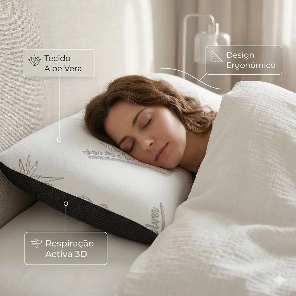Transforme as suas noites com a tecnologia de ponta da Almofada Viscoelástica Carbono Ativo.