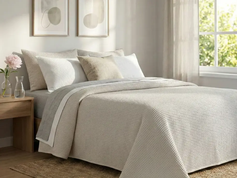 Transforme o seu quarto num autêntico refúgio de tranquilidade e estilo com a nossa Colcha de Casal. Pensadas para os amantes