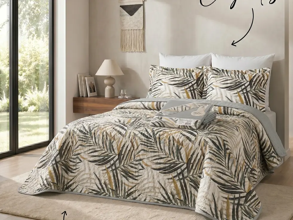 Transforme o seu quarto num refúgio de elegância e conforto com o Conjunto de Cama Colcha + Jogo Cama. Este kit completo comb