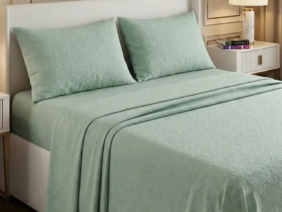 Jogo de Cama Térmico Coralina Jacquard, especialmente desenhado para proporcionar aquecimento e suavidade