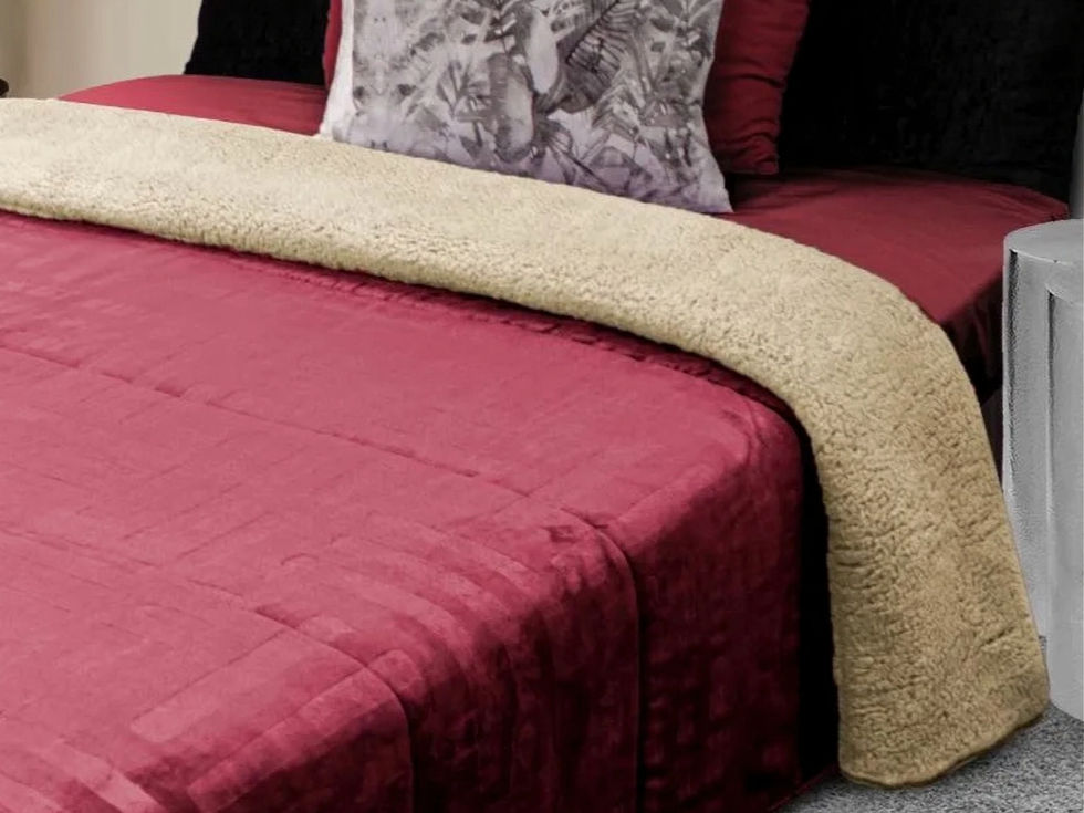 Edredom Sherpa ultra macio e quente, disponível em tamanhos casal (220x250 cm) e solteiro (180x250 cm)