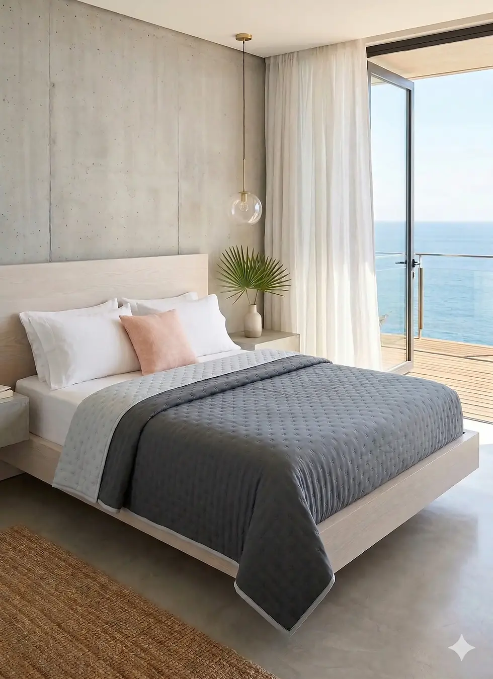 Renove o seu quarto com o toque sofisticado da nossa Colcha Casal Dupla Face com padrão em relevo. Unindo design minimalista