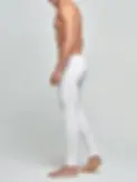 Ceroula branca masculina, com tecido macio e ajuste confortável, ideal para dias frios.