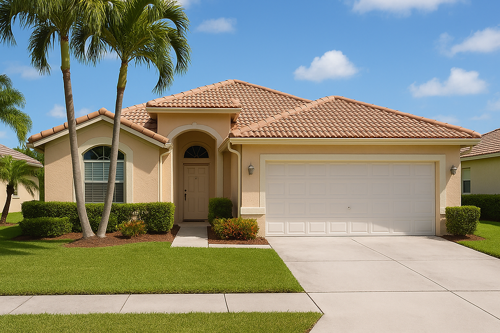 A typical ready-to-move-in Florida home—nothing custom, but convenient.