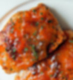 Apricot Glazed Pork with couscous and green beans