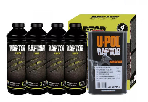U-POL RAPTOR - Black, Tintable or White 4 bottle kit | Car Paint