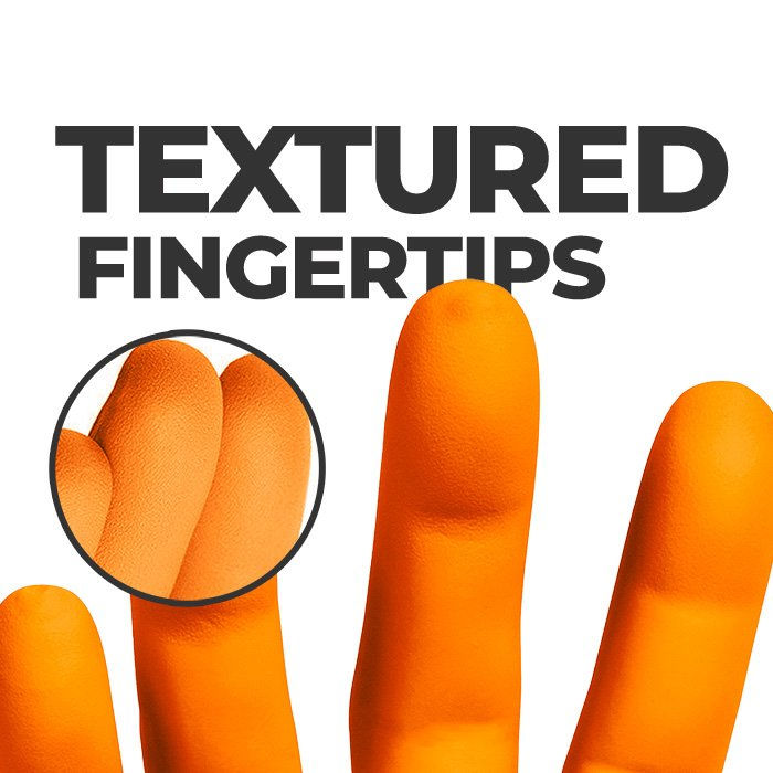 Thumbnail: SIMPLY BRANDS Ultratough HD Orange Nitrile Powder Free Gloves