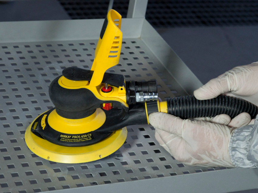 Thumbnail: Mirka® PROS Pneumatic Air Orbital Palm Sander 150mm 6” 650CV 5.0mm Orbit