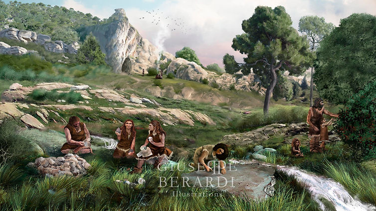 Neandertales en Puntal del Gat. Gandía_