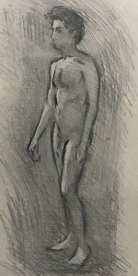 côme dessin nu fusain