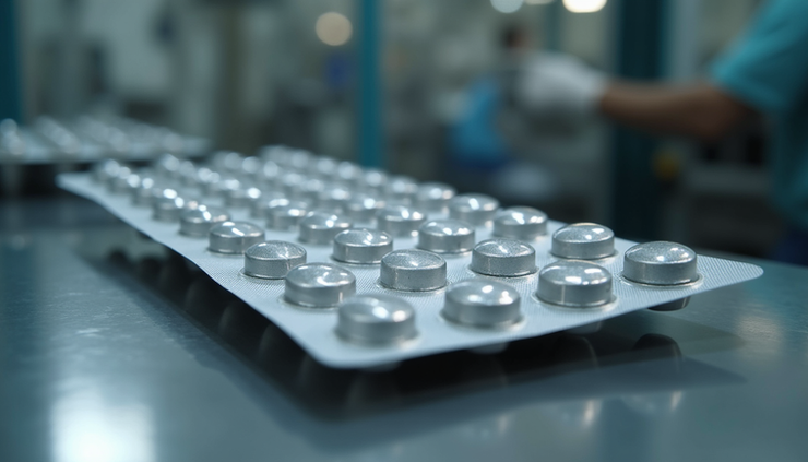 Orta açı, Turgaylar Metal üretim tesisinde tablet nikel ürünlerinin paketlenmesi