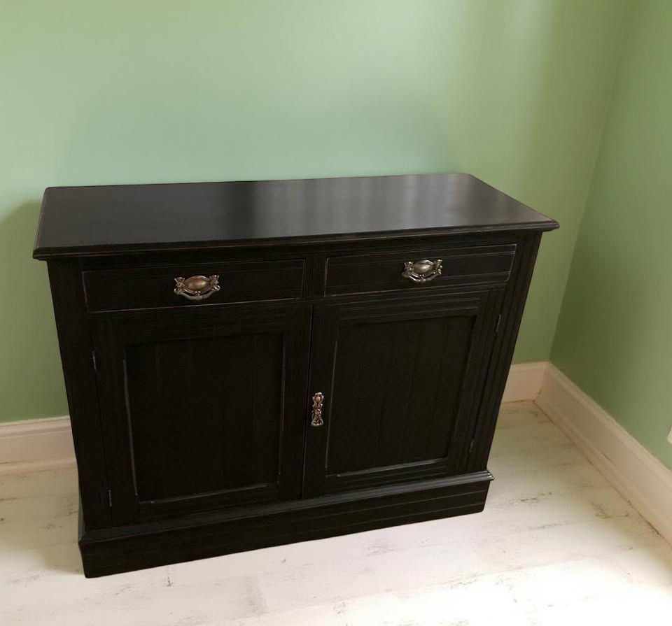 Ultra Chic Black Edwardian Sideboard