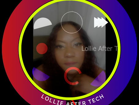 "Lollie After Tech digital media portfolio display on Wix website, showcasing faceless biohacking video assets, nutrition education clips, and UGC tech content strategy frameworks by L.B. AcQuire L.L.C.