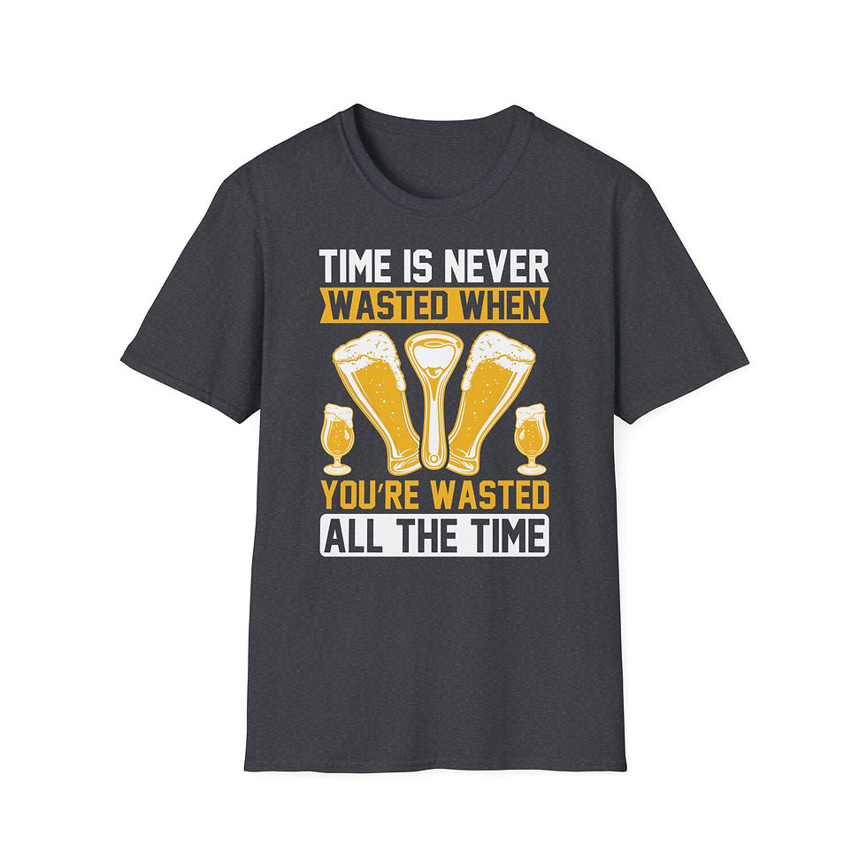 Thumbnail: Funny Beer T-Shirt – “Time Is Never Wasted When You’re Wasted All the Time” 