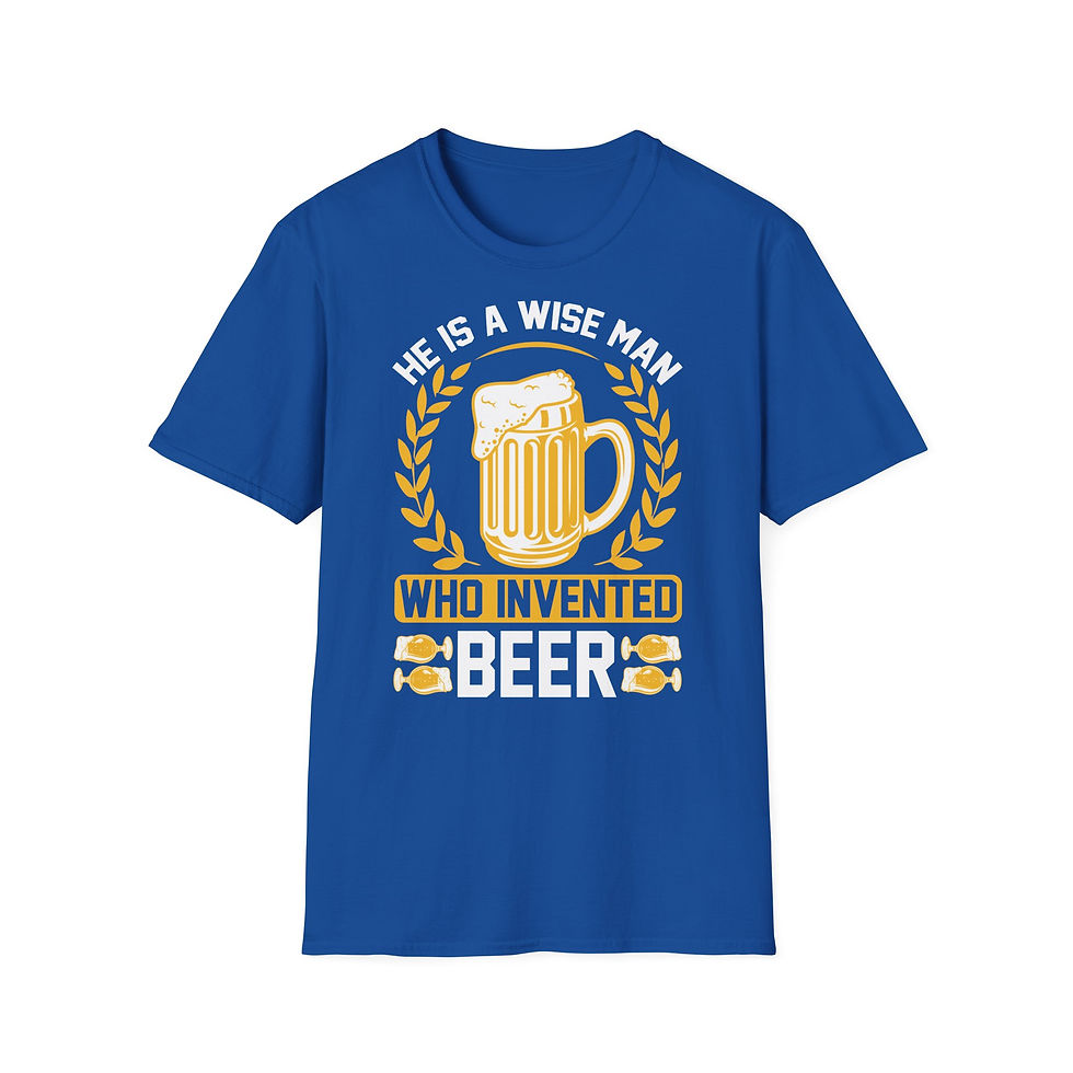 Thumbnail: Unisex T-Shirt “He Is a Wise Man Who Invented Beer” – Timeless Tribute to Genius