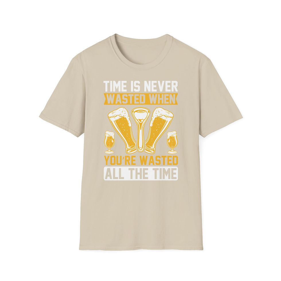 Thumbnail: Funny Beer T-Shirt – “Time Is Never Wasted When You’re Wasted All the Time” 