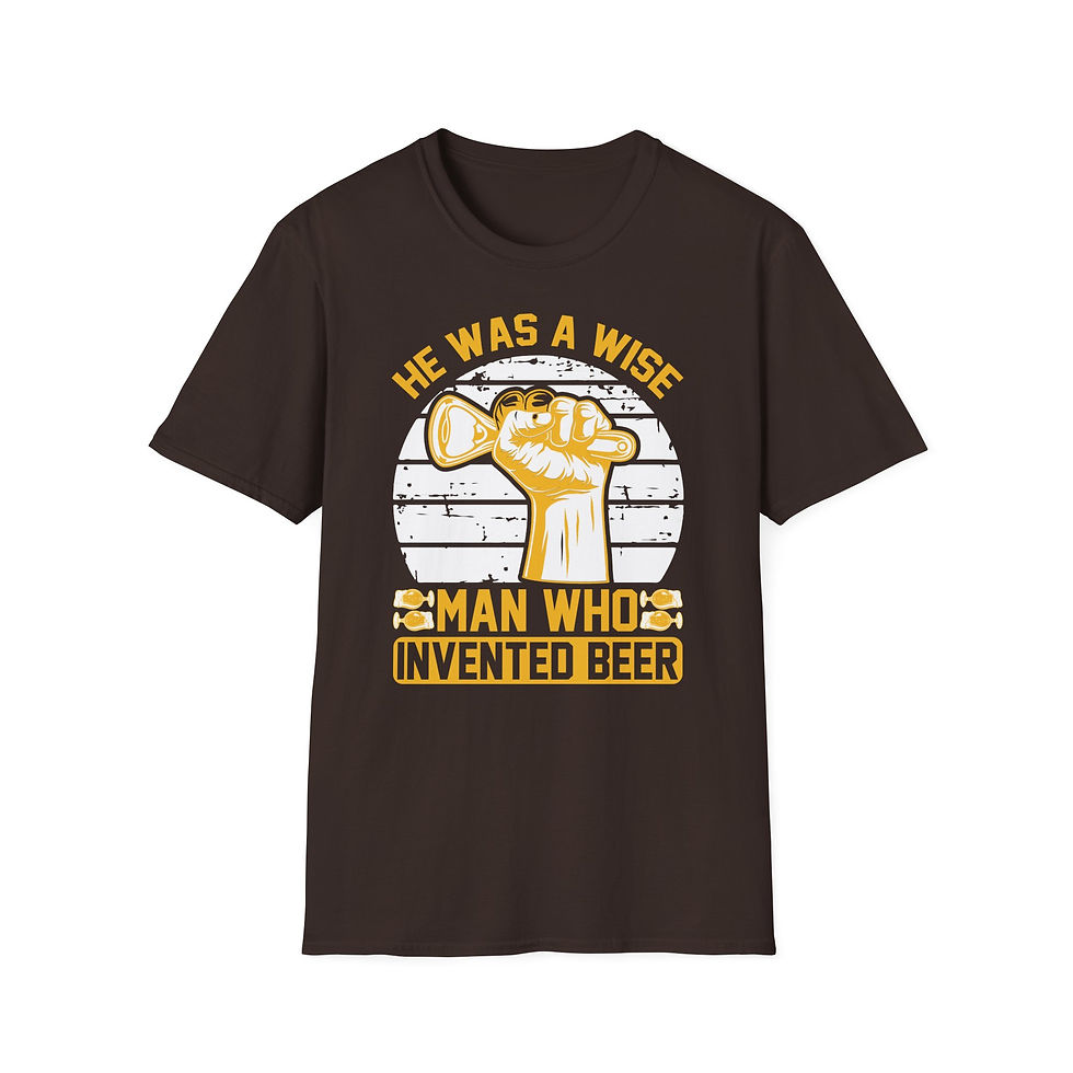 Thumbnail: Unisex T-Shirt “He Was a Wise Man Who Invented Beer” 
