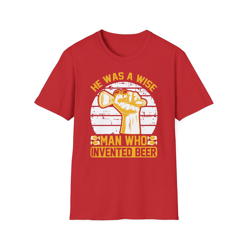 Thumbnail: Unisex T-Shirt “He Was a Wise Man Who Invented Beer” 