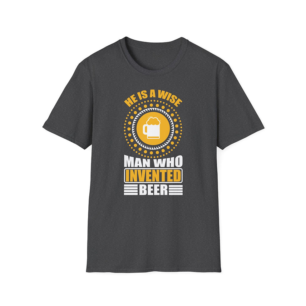 Thumbnail: Unisex T-Shirt “He Is a Wise Man Who Invented Beer” – A Tribute to True Genius