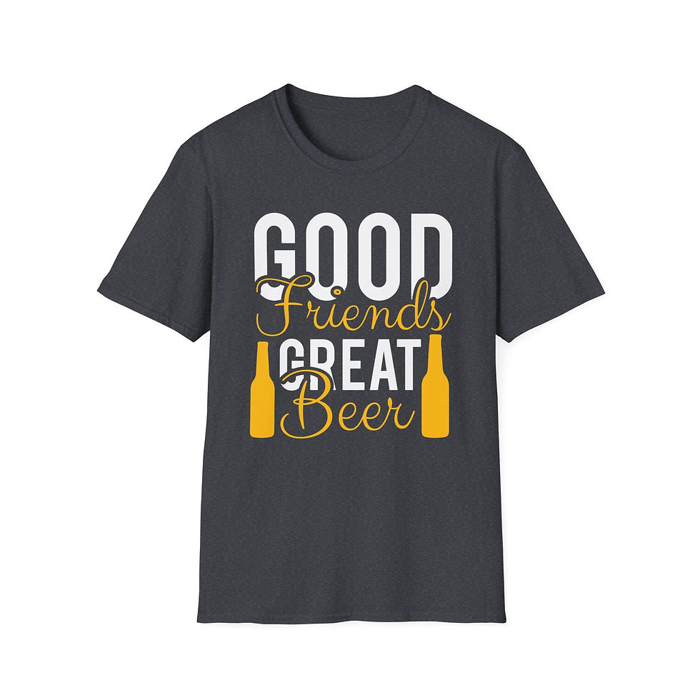Thumbnail: Funny Beer T-Shirt – "Good Friends, Great Beer"