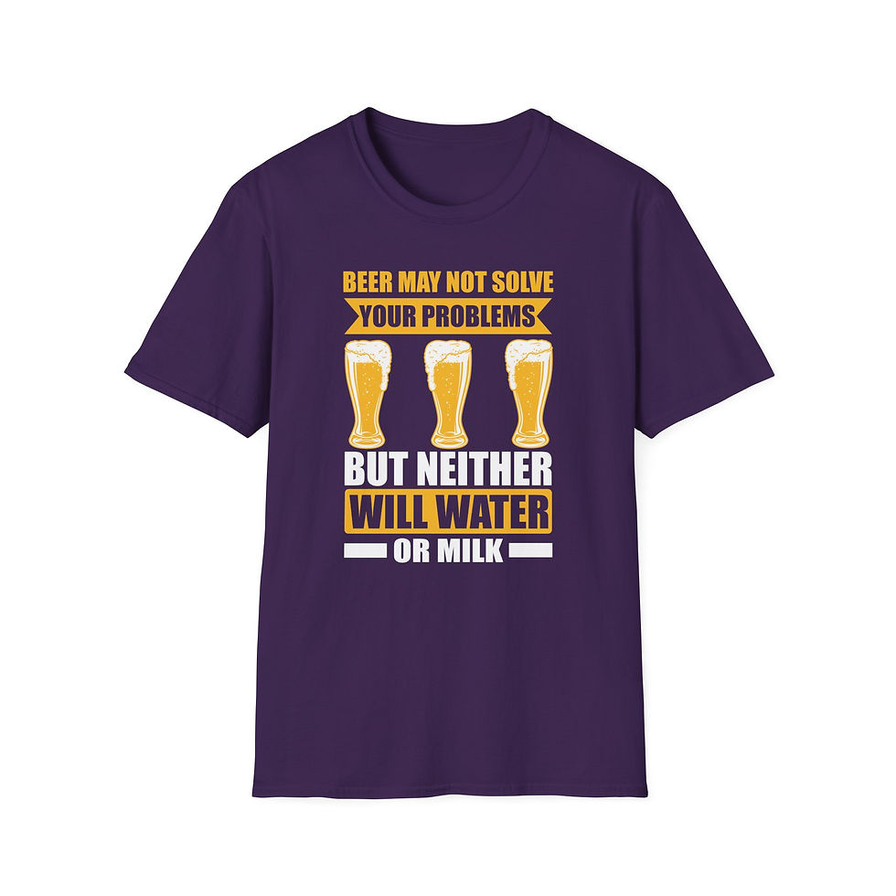Thumbnail: Beer May Not Solve Your Problems T-Shirt 