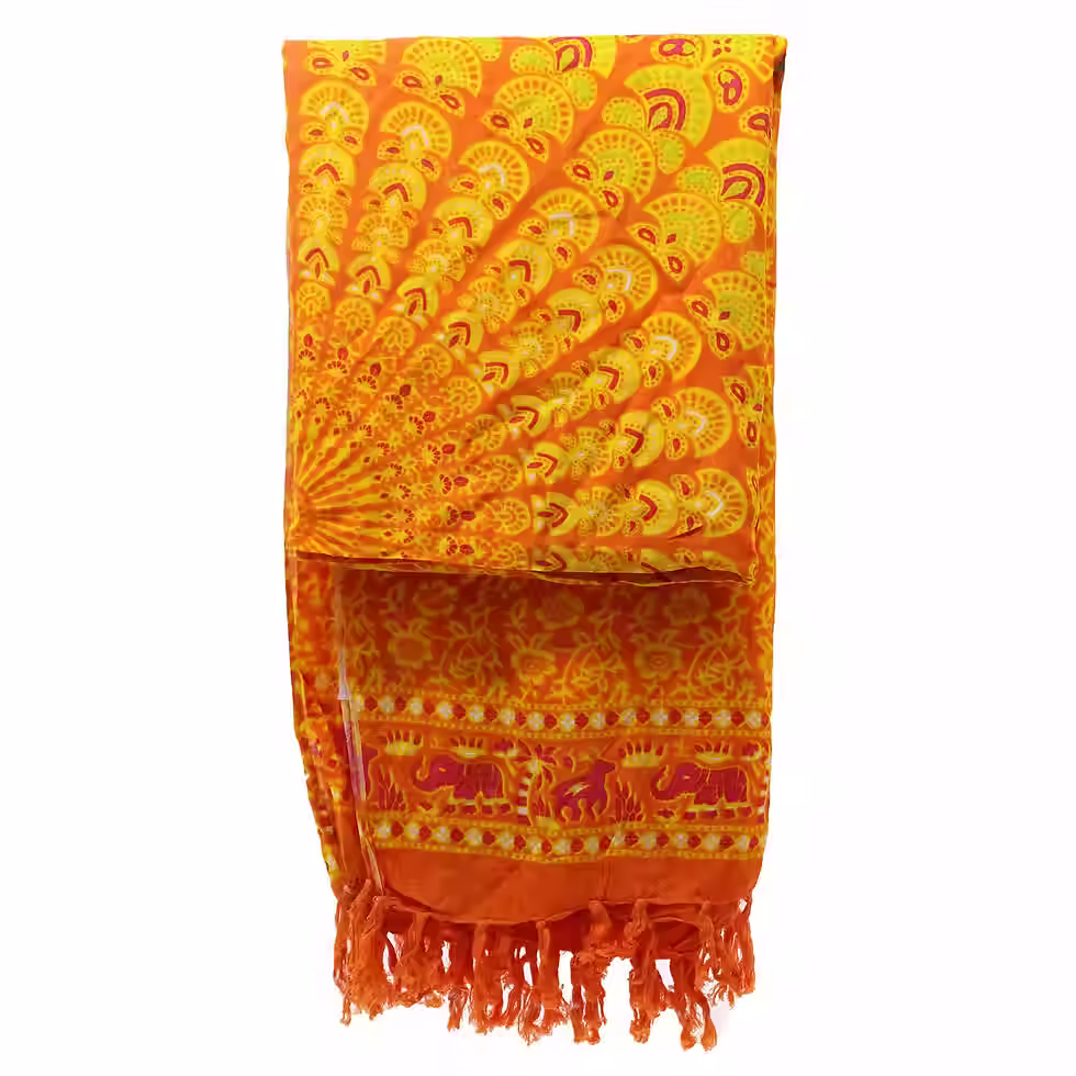 Thumbnail: Limeta–oranžen sarong z mandalo