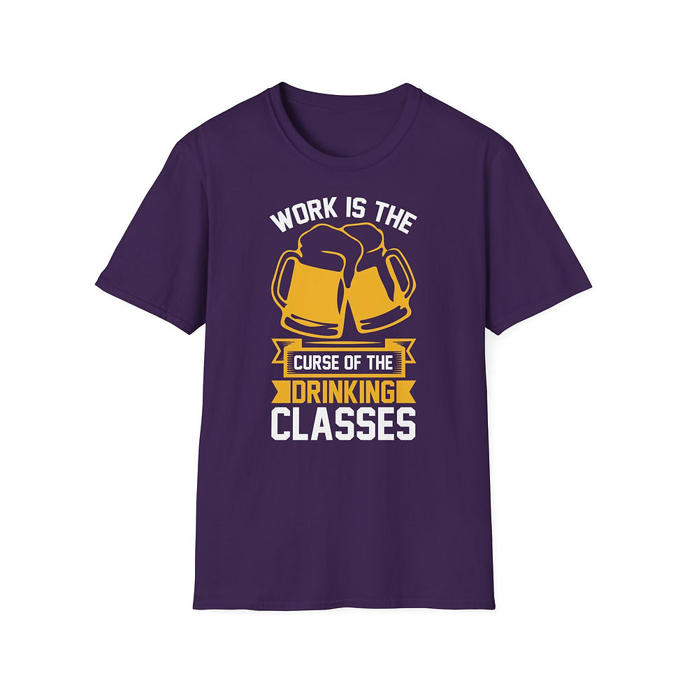 Thumbnail: Funny Beer T-Shirt – “Work Is the Curse of the Drinking Classes” 